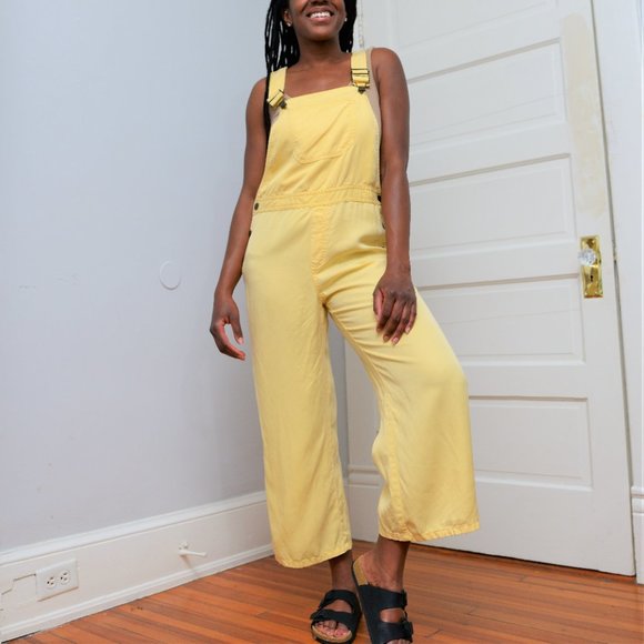 SOLD- Yellow Overalls Coveralls - Picture 2 of 9